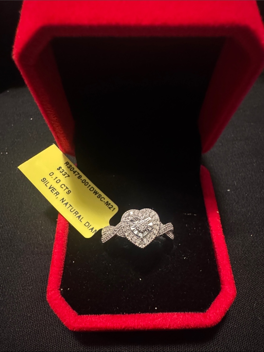 Natural Diamond Heart Ring